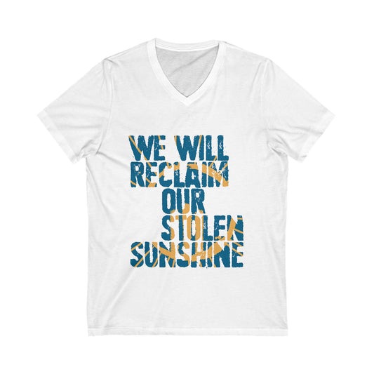 T-Shirt - aSD Teal Slogan T-Shirt (V-Neck)