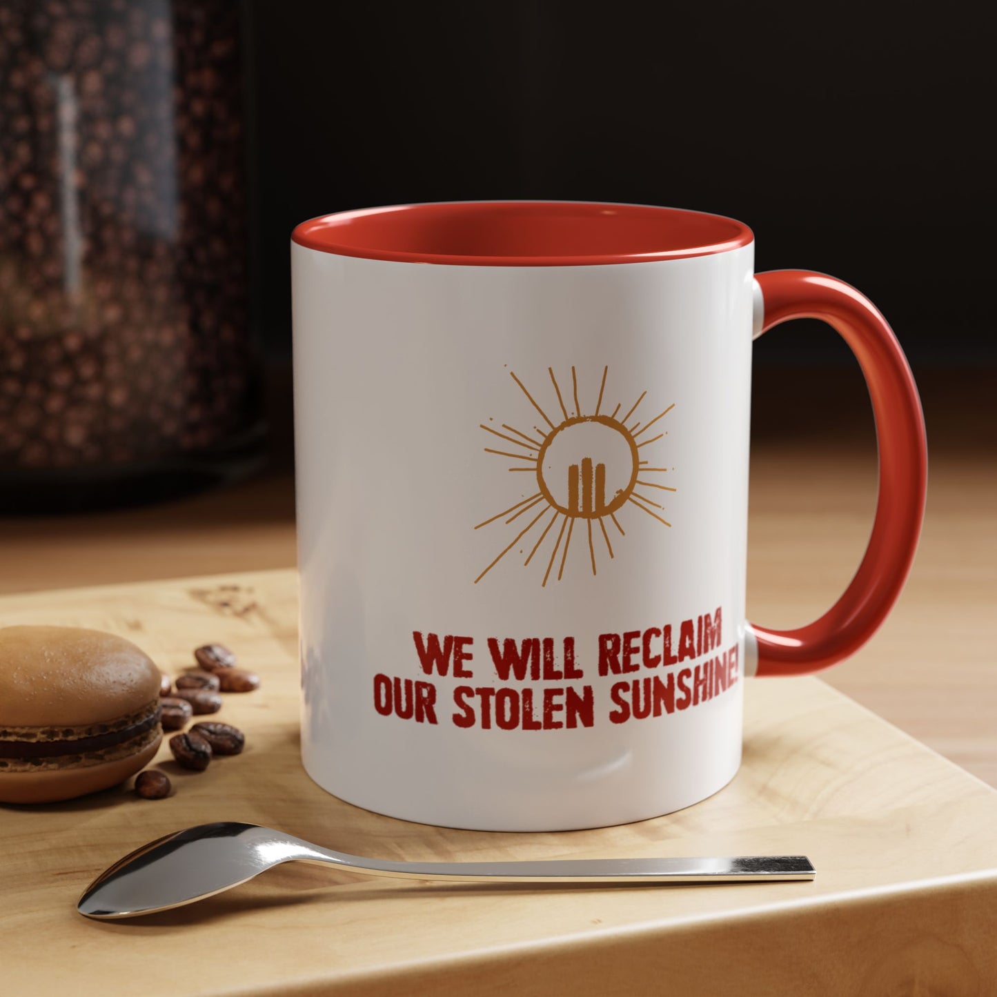 aSD Red Slogan Mug