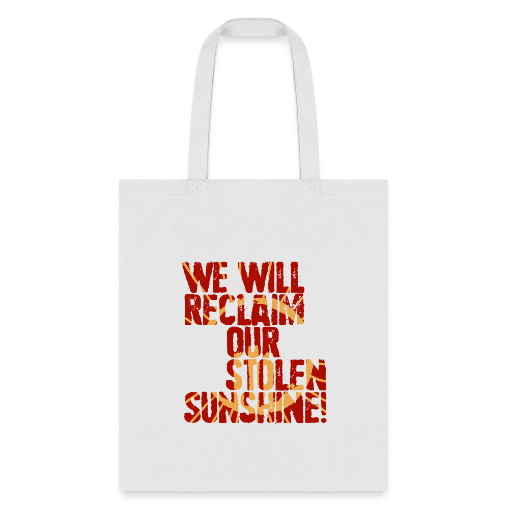 A SUNNY TOTE BAG RED - white