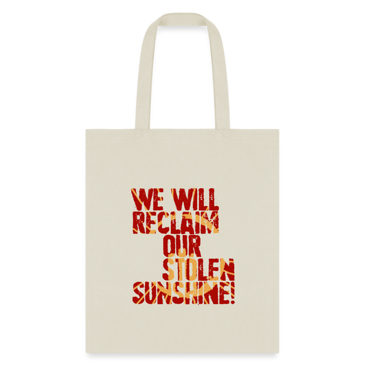 A SUNNY TOTE BAG RED - natural