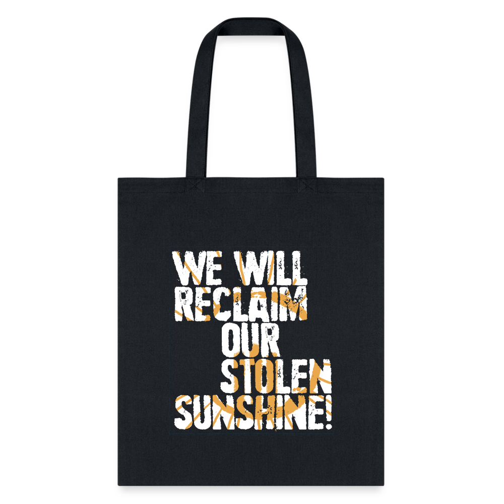 A SUNNY DAY TOTE BAG WHITE - black