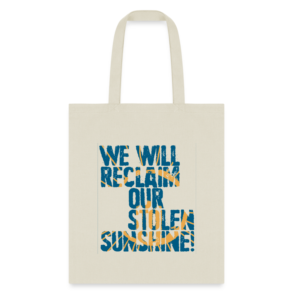 A SUNNY DAY TOTE BAG BLUE - natural