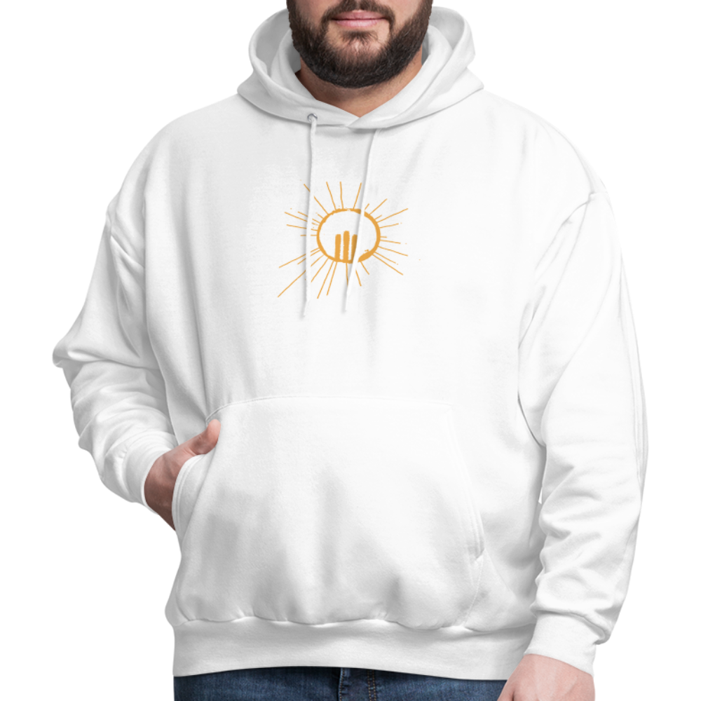 Hoodie - aSD Hoodie (White with Blue Slogan) - white