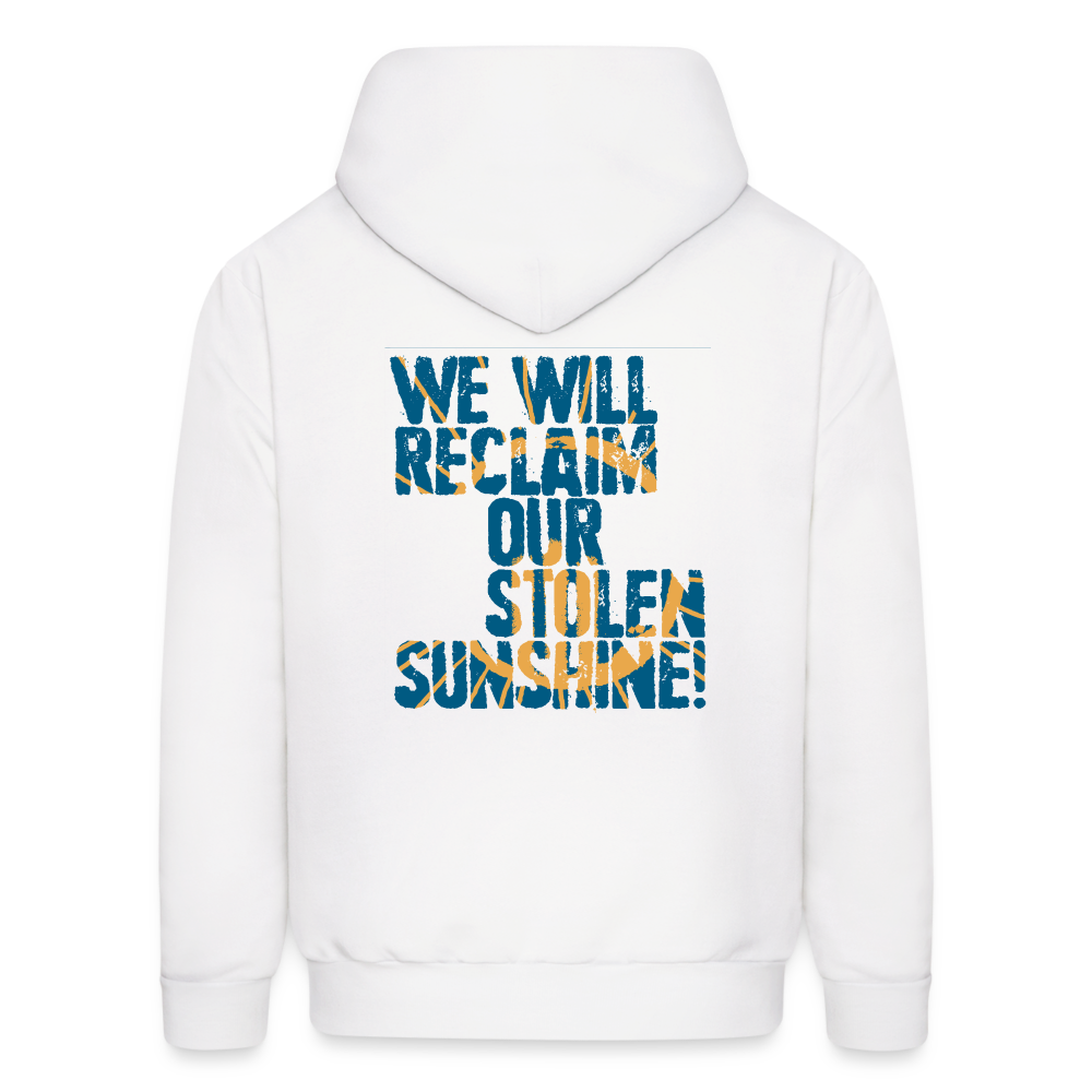 Hoodie - aSD Hoodie (White with Blue Slogan) - white