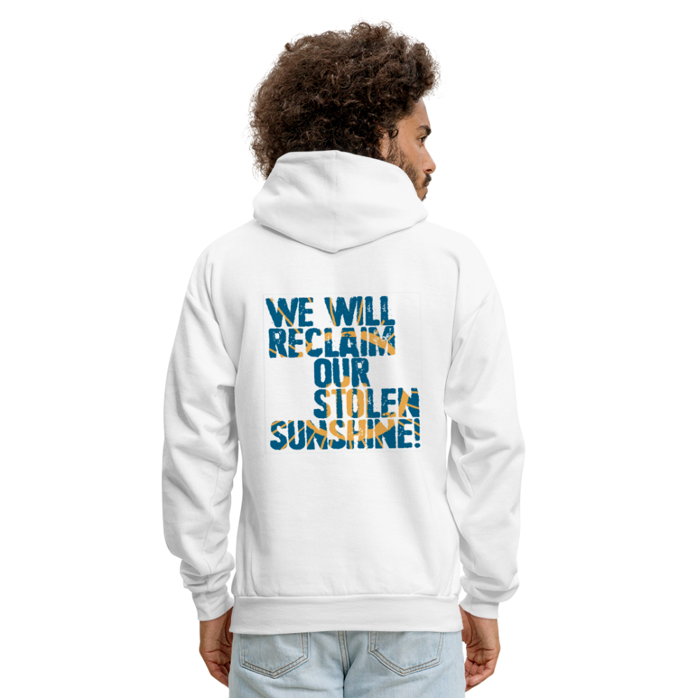 Hoodie - aSD Hoodie (White with Blue Slogan) - white