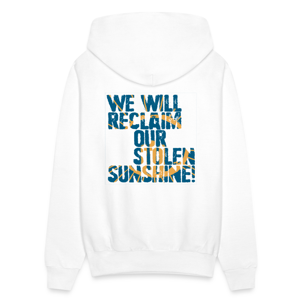 Hoodie - aSD Hoodie (White with Blue Slogan) - white