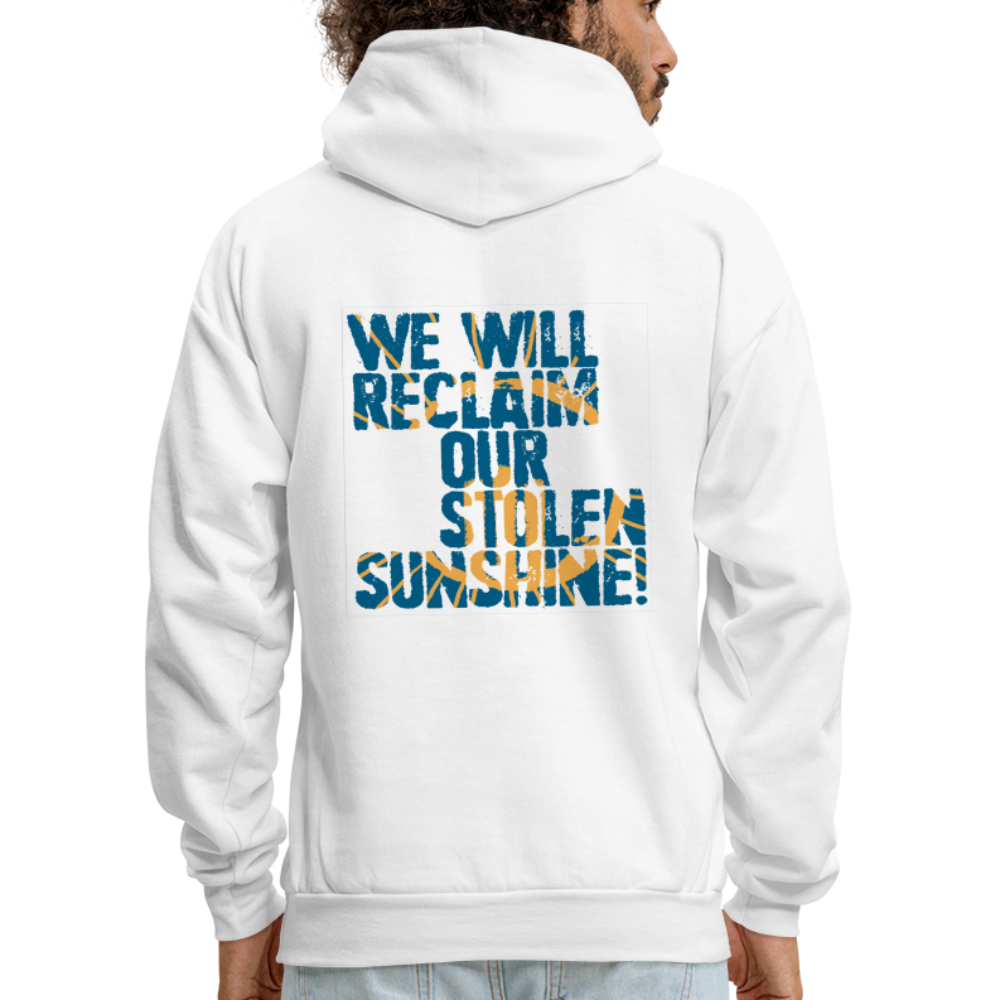 Hoodie - aSD Hoodie (White with Blue Slogan) - white